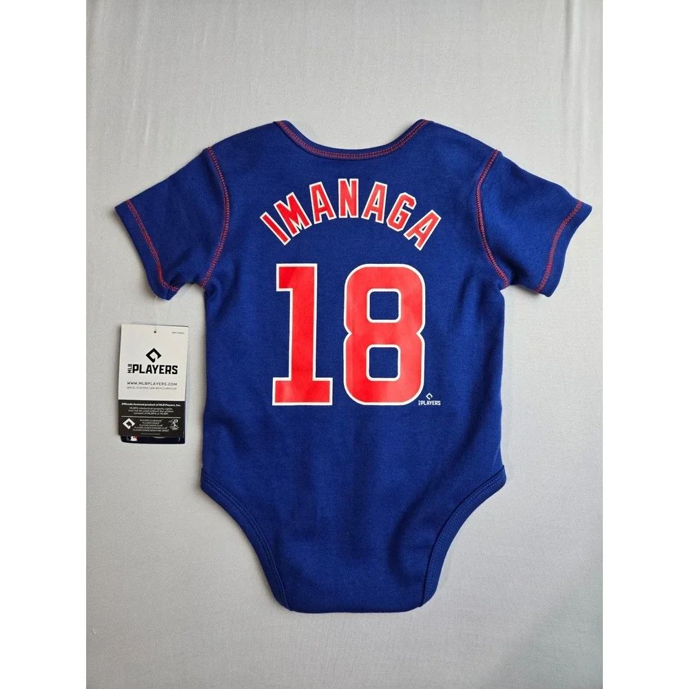 MLB Chicago Cubs Shota Imanaga 18 Infant Bodysuit Blue 3/6M New
